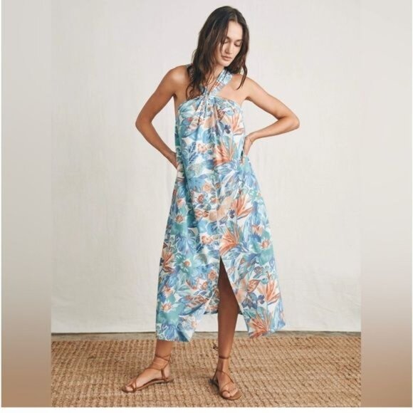 New FAHERTY Bay Twist Dress in Paradise Blossom Floral XXL - Picture 2 of 12